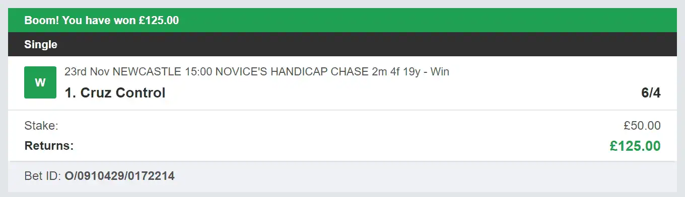 Bet Tips Of The Day - Winner 2 - 2023-11-23